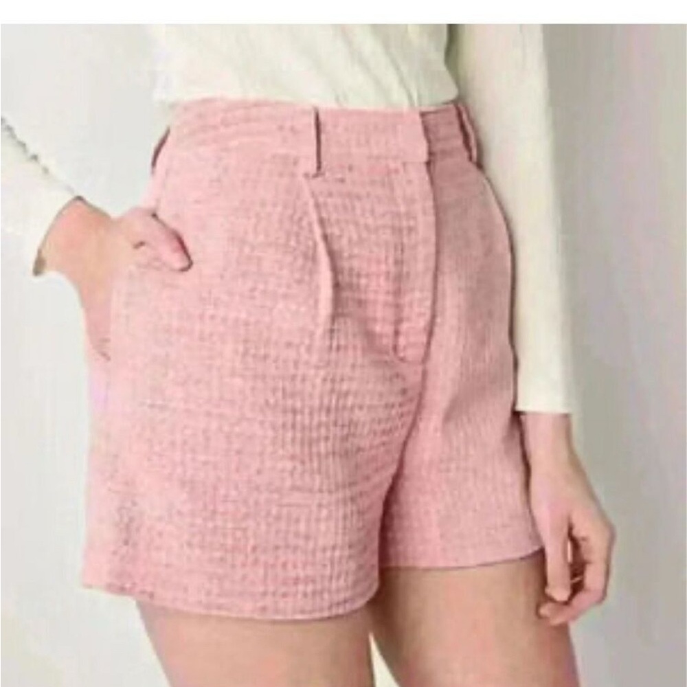 Women's RYEGRASS  Pink Tweed Shorts